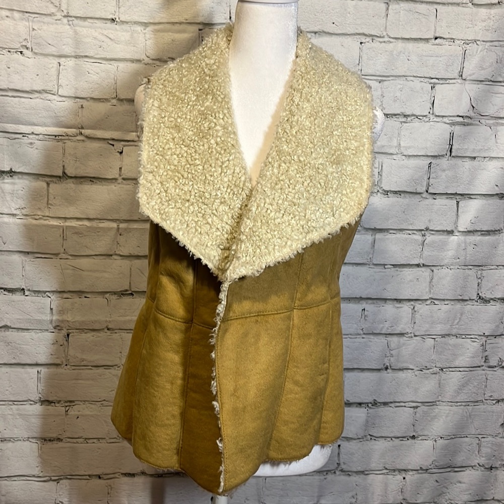 Talbot’s Faux Suede and Shearling Vest